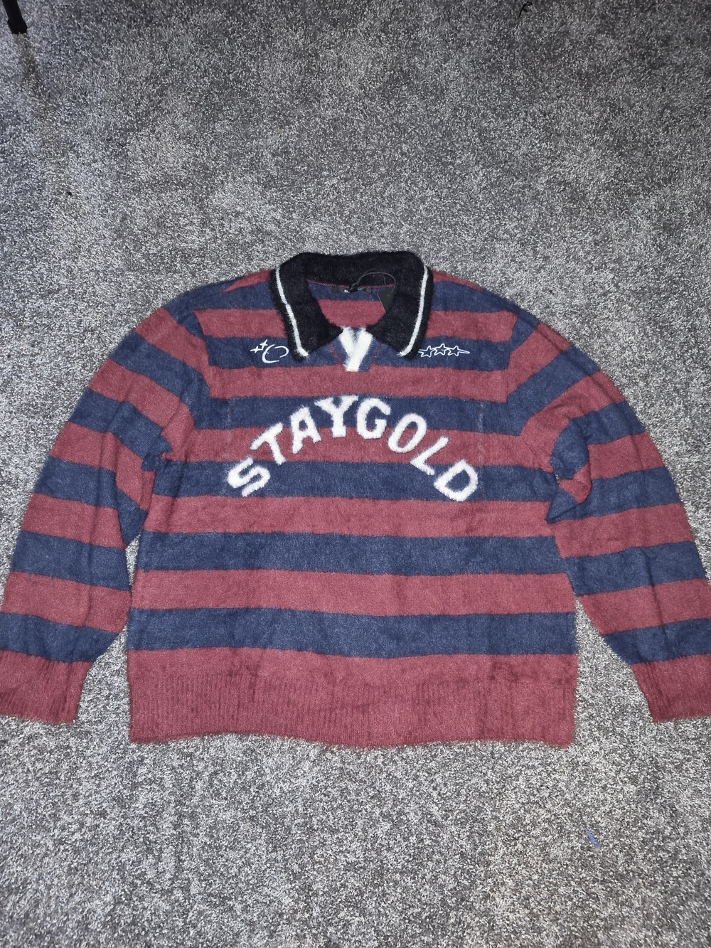 Staygold Striped Rugby Sweater - Red and Navy